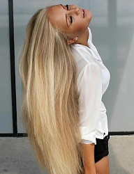 Fryzury Długie Na co dzień Proste Rozpuszczone Blond - 3001690