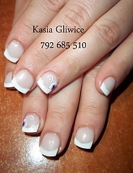 Paznokcie Żel French Kwadratowe - 1072782