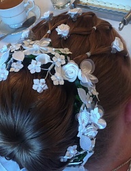 Fryzury Długie Ślubne Proste Upięcie Blond - 2759906