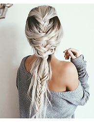 Fryzury Długie Na co dzień Proste Warkocze Blond - 3102769