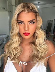 Fryzury Długie Ślubne Kręcone Rozpuszczone Blond - 3271807