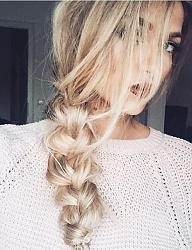 Fryzury Długie Na co dzień Proste Warkocze Blond - 3048836