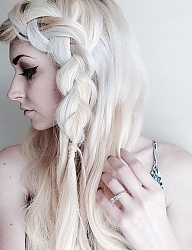 Fryzury Długie Na co dzień Proste Warkocze Blond - 3013617