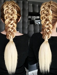 Fryzury Długie Na co dzień Proste Warkocze Blond - 2660104