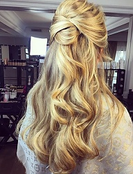 Fryzury Długie Na co dzień Kręcone Upięcie Blond - 3136641