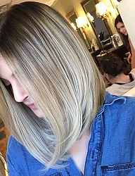 Fryzury Średnie Na co dzień Proste Rozpuszczone Blond - 3141813