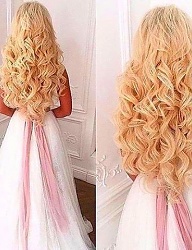 Fryzury Długie Na co dzień Kręcone Rozpuszczone Blond - 3204465