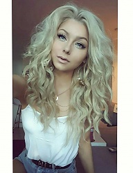 Fryzury Długie Na co dzień Kręcone Rozpuszczone Blond - 3111198