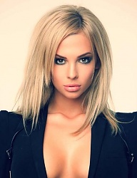 Fryzury Średnie Na co dzień Proste Rozpuszczone Blond - 2127998