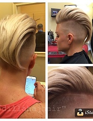 Fryzury Krótkie Na co dzień Proste Irokez damski Blond - 2827654
