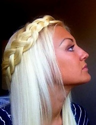 Fryzury Średnie Na co dzień Proste Warkocze Blond - 2018825