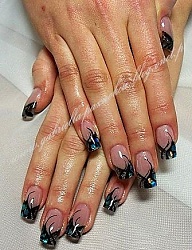 Paznokcie Akryl French Kwadratowe - 1274711