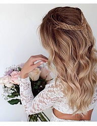 Fryzury Długie Na co dzień Kręcone Upięcie Blond - 2990787
