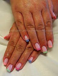 Paznokcie Żel French Kwadratowe - 2664564