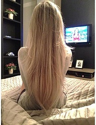 Fryzury Długie Na co dzień Proste Rozpuszczone Blond - 2076050