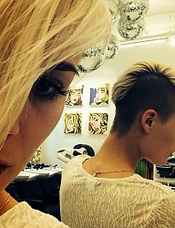 Fryzury Krótkie Na co dzień Proste Irokez damski Blond - 3025737