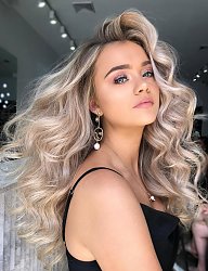 Fryzury Długie Wieczorowe Kręcone Rozpuszczone Blond - 3273437