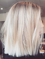 Fryzury Średnie Na co dzień Proste Rozpuszczone Blond - 3236842