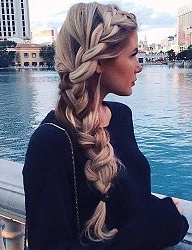 Fryzury Długie Na co dzień Kręcone Warkocze Blond - 3147280