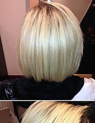 Fryzury Średnie Na co dzień Proste Rozpuszczone Blond - 2412888