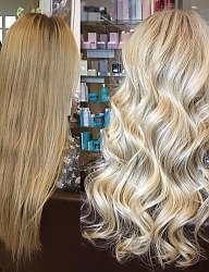 Fryzury Długie Wieczorowe Kręcone Rozpuszczone Blond - 3269032