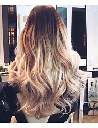 Fryzury Średnie Na co dzień Proste Rozpuszczone Blond - 3122301