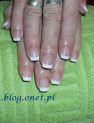 Paznokcie Akryl French Kwadratowe - 1173085