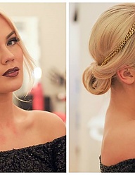 Fryzury Długie Na co dzień Kręcone Upięcie Blond - 2975044