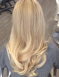 Fryzury Średnie Na co dzień Proste Rozpuszczone Blond - 3137324