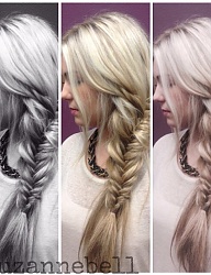Fryzury Długie Na co dzień Proste Warkocze Blond - 2800057