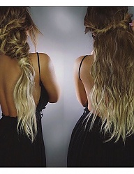 Fryzury Długie Na co dzień Kręcone Warkocze Blond - 3085683