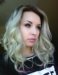 Fryzury Średnie Na co dzień Kręcone Rozpuszczone Blond - 2966973