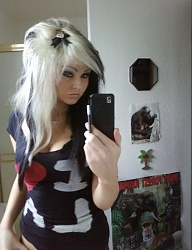 Fryzury Długie Alternatywne EMO Blond - 1524216