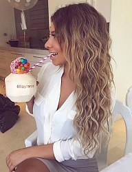 Fryzury Długie Na co dzień Kręcone Rozpuszczone Blond - 3072073