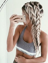 Fryzury Długie Na co dzień Proste Warkocze Blond - 3118008