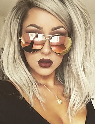 Fryzury Średnie Na co dzień Proste Rozpuszczone Blond - 3108464