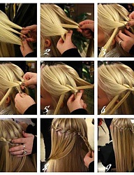 Fryzury Długie Na co dzień Proste Warkocze Blond - 2406447