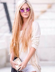 Fryzury Długie Na co dzień Proste Rozpuszczone Blond - 3048738