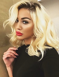 Fryzury Średnie Na co dzień Kręcone Rozpuszczone Blond - 3080376