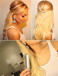 Fryzury Długie Na co dzień Kręcone Upięcie Blond - 2551264
