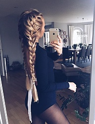 Fryzury Długie Na co dzień Proste Warkocze Blond - 3134845