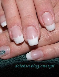 Paznokcie Akryl French Kwadratowe - 1173077