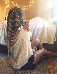Fryzury Długie Na co dzień Kręcone Warkocze Blond - 3195470