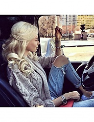 Fryzury Długie Na co dzień Kręcone Upięcie Blond - 3135840