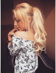 Fryzury Długie Na co dzień Kręcone Upięcie Blond - 2992078