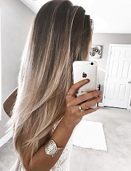 Fryzury Długie Na co dzień Proste Rozpuszczone Blond - 3090478