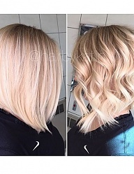Fryzury Średnie Na co dzień Kręcone Rozpuszczone Blond - 3124785