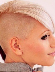 Fryzury Krótkie Alternatywne Tribale - wzory na głowie Blond - 2717741