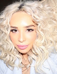 Fryzury Średnie Na co dzień Kręcone Rozpuszczone Blond - 3006465