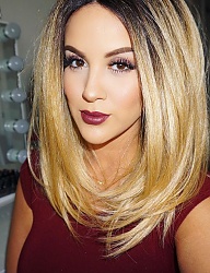 Fryzury Długie Na co dzień Proste Rozpuszczone Blond - 3050122